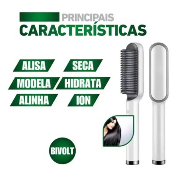 ESCOVA ALISADORA PENTE 5 EM 1