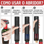 ABRIDOR DE VINHO AUTOMÁTICO SACA ROLHAS ELÉTRICO