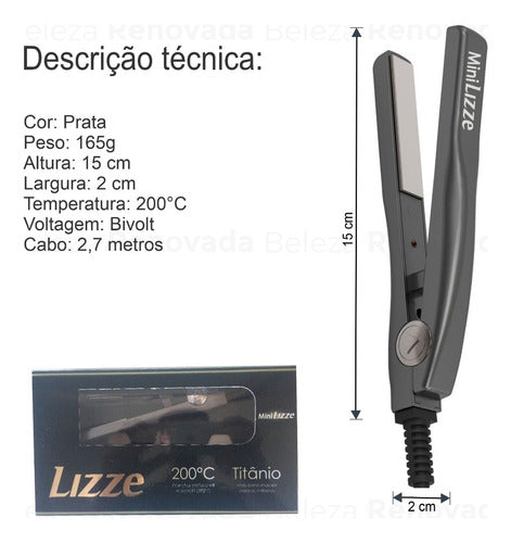 Chapinha De Cabelo Mini Lizze Profissional